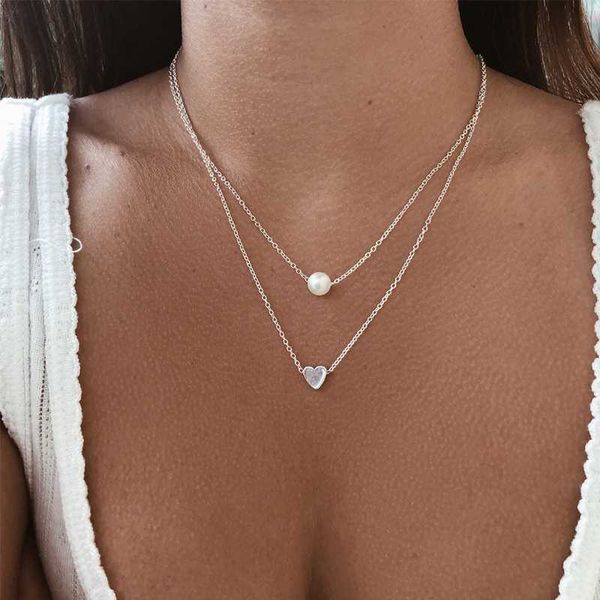 collares mujer moda 2021 alloy heart bisuteria pearl layered gold chain cadenas de plata boho jewelry statement necklace chains, Silver
collares mujer moda 2021 alloy heart bisuteria pearl layered gold chain cadenas de plata boho jewelry statement necklace chains, Silver