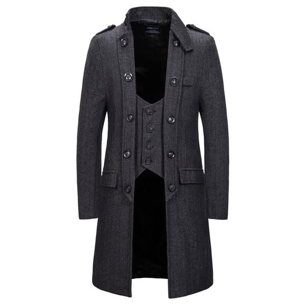 men's wool & blends 2021 autumn and winter man punk retro prince costume fashion long trench coat dark gray khaki costumes men party un, Black
men's wool & blends 2021 autumn and winter man punk retro prince costume fashion long trench coat dark gray khaki costumes men party un, Black