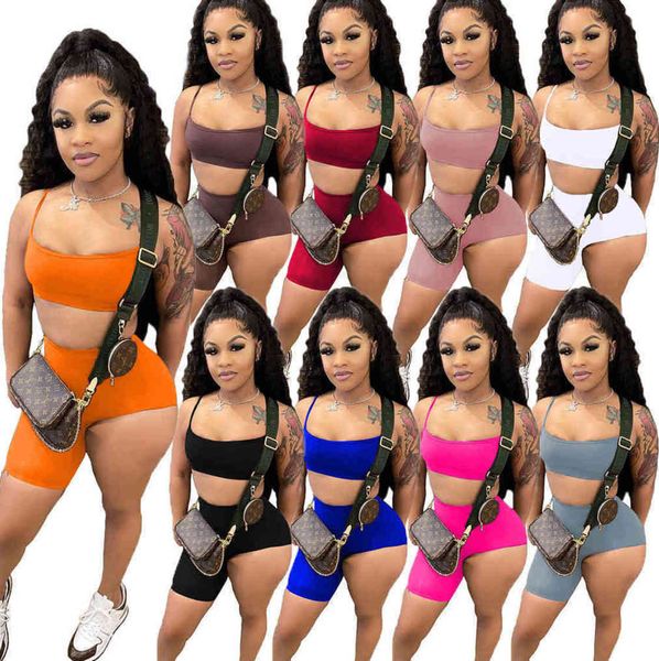 2021 summer women tracksuits short two piece pants set outfits jogger suits suspenders suit plus size clothing y767, White
2021 summer women tracksuits short two piece pants set outfits jogger suits suspenders suit plus size clothing y767, White