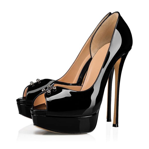 european and american large size cross-border e-commerce dedicated for hand-customized fish mouth ultra-high heel rivet waterproof platform, Black
european and american large size cross-border e-commerce dedicated for hand-customized fish mouth ultra-high heel rivet waterproof platform, Black