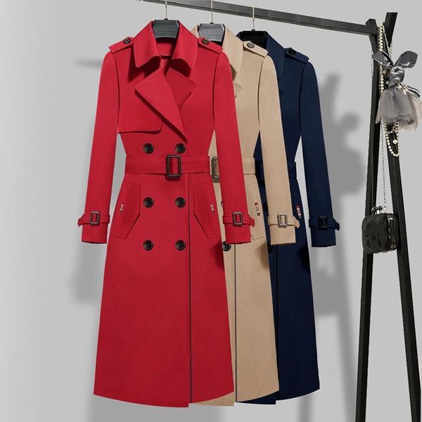 women's trench coats 2021 england style autumn casual coat women double breasted belt lady long outwear classic chic female windbreaker, Tan;black
women's trench coats 2021 england style autumn casual coat women double breasted belt lady long outwear classic chic female windbreaker, Tan;black