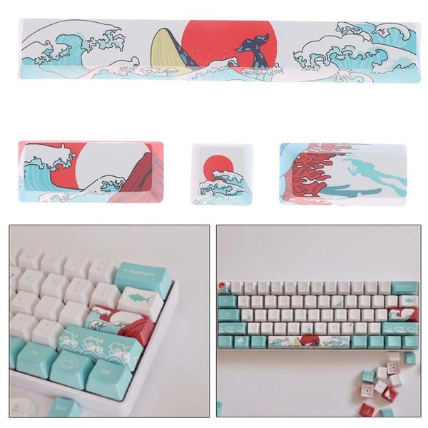 keyboards 1 set pbt five sides dye-subbed keycap space bar 6.25u esc entre keys oem profile coral sea keycaps
keyboards 1 set pbt five sides dye-subbed keycap space bar 6.25u esc entre keys oem profile coral sea keycaps