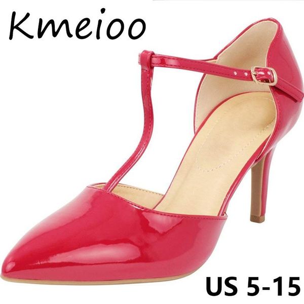 kmeioo women shoes us size 5-15 t-strap sandals ankle strap med heels pointed toe kitten red sandal causal dress, Black
kmeioo women shoes us size 5-15 t-strap sandals ankle strap med heels pointed toe kitten red sandal causal dress, Black