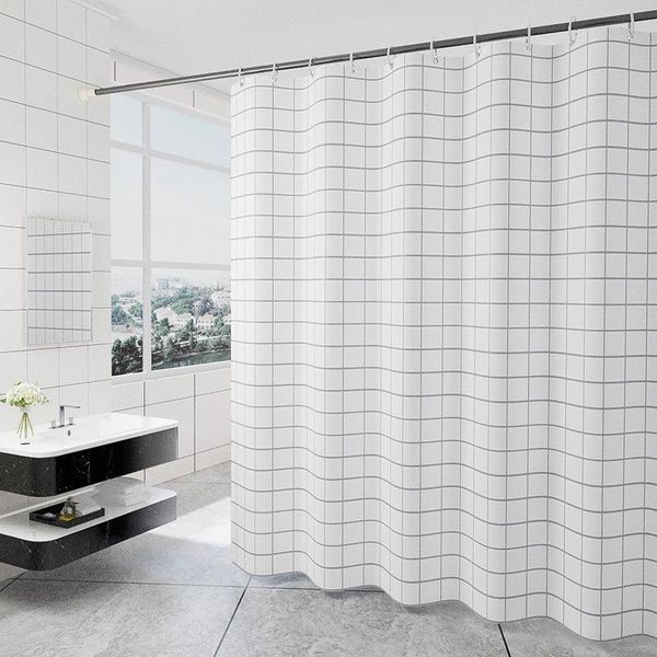 simple style bathroom shower curtains set home use waterproof polyester bath decor plaid with hooks
simple style bathroom shower curtains set home use waterproof polyester bath decor plaid with hooks