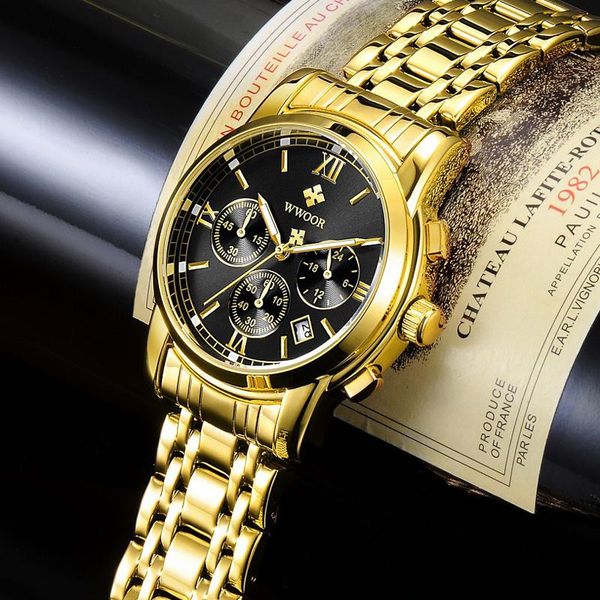 watch men luxury gold waterproof stainless steel male wrist business quartz relogio masculino wristwatches, Slivery;brown
watch men luxury gold waterproof stainless steel male wrist business quartz relogio masculino wristwatches, Slivery;brown