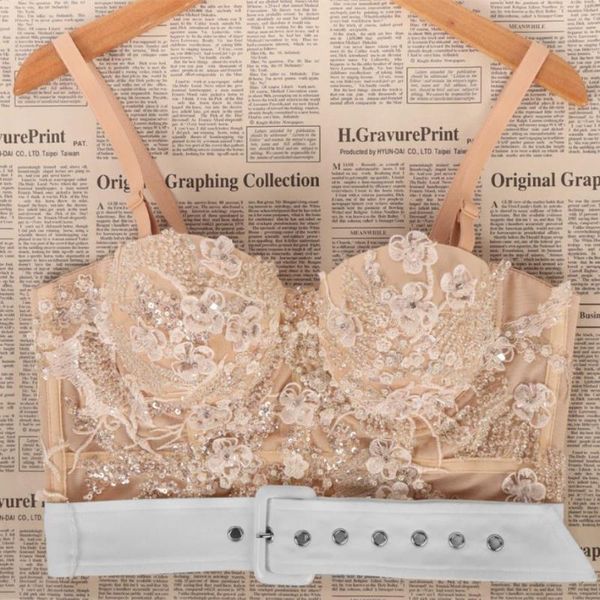 women's tanks & camis 2021 women camisole flower lace sequins embroidery luxury crop bustier bra night club party tank female, White
women's tanks & camis 2021 women camisole flower lace sequins embroidery luxury crop bustier bra night club party tank female, White