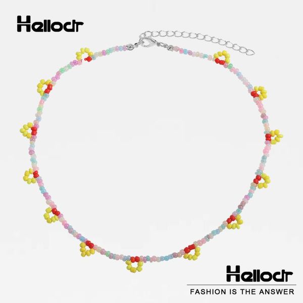 chokers hellodr handmade candy color seeds bead necklace for women sweet acrylic resin flowers choker fashion beach party jewelry, Golden;silver
chokers hellodr handmade candy color seeds bead necklace for women sweet acrylic resin flowers choker fashion beach party jewelry, Golden;silver