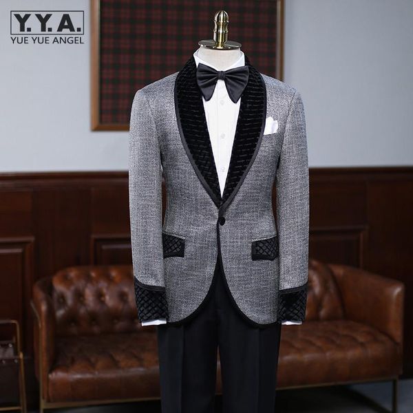 luxury men banquet party formal blazer jacket slim fit velvet patchwork business man suit coat gentleman blazers terno masculino men's, White;black
luxury men banquet party formal blazer jacket slim fit velvet patchwork business man suit coat gentleman blazers terno masculino men's, White;black