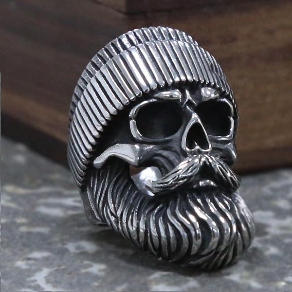 vintage gothic beard skull ring punk cool men's stainless steel biker male jewelry gift for friend cluster rings, Golden;silver
vintage gothic beard skull ring punk cool men's stainless steel biker male jewelry gift for friend cluster rings, Golden;silver
