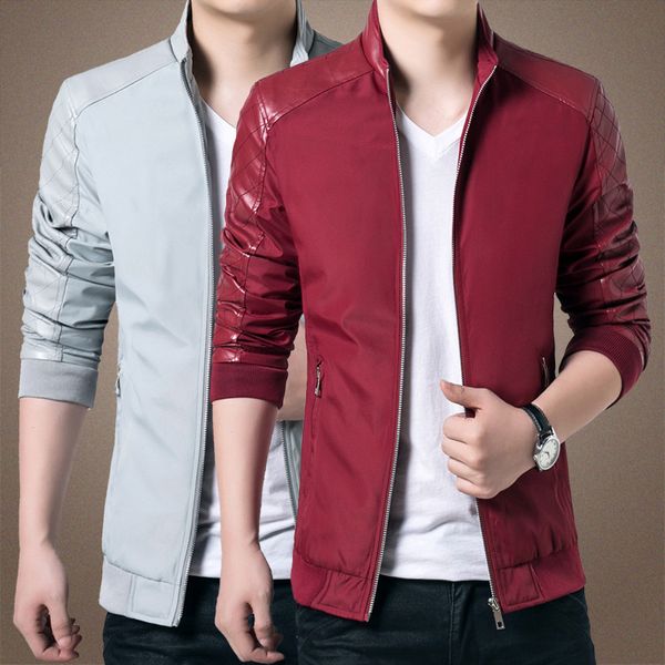 fashion jacket men's stand collar casual large loose versatile pu insert, Black;brown
fashion jacket men's stand collar casual large loose versatile pu insert, Black;brown
