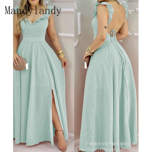 casual dresses mandylandy dress summer v-neck backless high waist spaghetti strap women solid color slim-fit patchwork lace, Black;gray
casual dresses mandylandy dress summer v-neck backless high waist spaghetti strap women solid color slim-fit patchwork lace, Black;gray