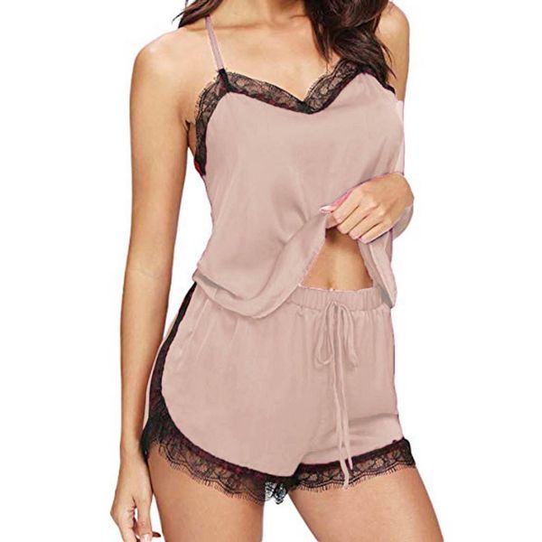 2pcs womens sleepwears pajamas set v neck sling sleeveless shirt lace blouse shorts outfit sleepwear nightie pijamas feminino, Black;red
2pcs womens sleepwears pajamas set v neck sling sleeveless shirt lace blouse shorts outfit sleepwear nightie pijamas feminino, Black;red