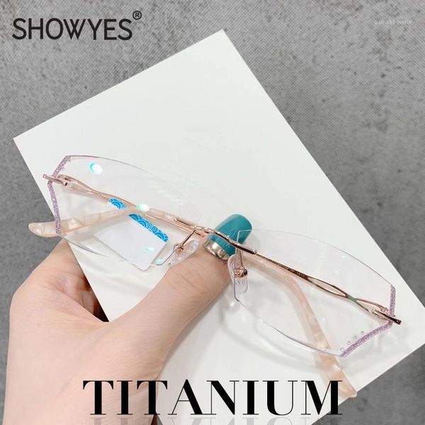 sunglasses high clear titanium frame presbyopic glasses women rimless eyeglasses customized princess style ti computer eyewear, White;black
sunglasses high clear titanium frame presbyopic glasses women rimless eyeglasses customized princess style ti computer eyewear, White;black