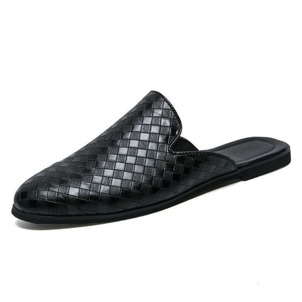 slippers fashion business men loafers pu leather weaving breathable for man outdoor lightweight half shoes r5v7, Black
slippers fashion business men loafers pu leather weaving breathable for man outdoor lightweight half shoes r5v7, Black