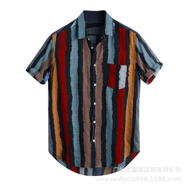 men's casual shirts vintage stripe shirt men short sleeve blouse cotton linen male breathable hip hop strretwear, White;black
men's casual shirts vintage stripe shirt men short sleeve blouse cotton linen male breathable hip hop strretwear, White;black