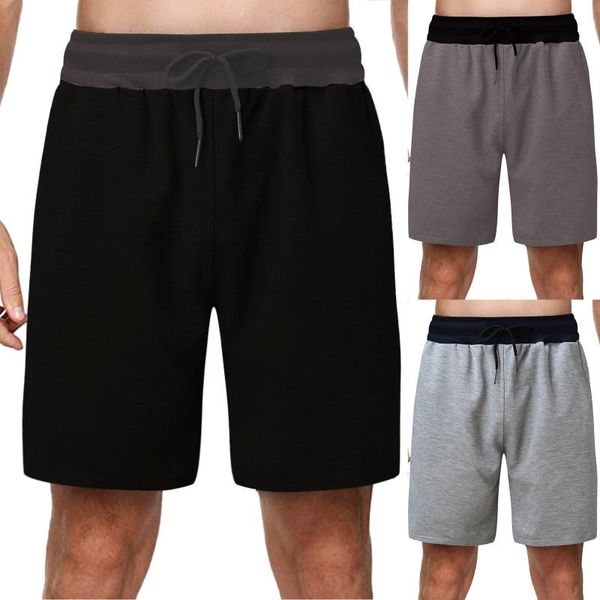 men's shorts feitong summer solid color leisure drawstring elastic waist jogging beach breathable loose trousers, White;black
men's shorts feitong summer solid color leisure drawstring elastic waist jogging beach breathable loose trousers, White;black