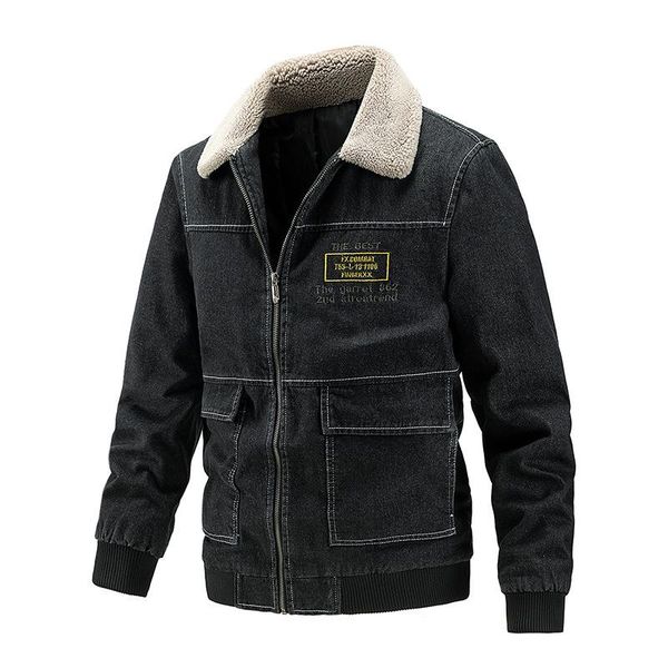 men's jackets 2021 autumn and winter denim jacket casual fashion large size male coat cotton warm fur collar for men clothes, Black;brown
men's jackets 2021 autumn and winter denim jacket casual fashion large size male coat cotton warm fur collar for men clothes, Black;brown