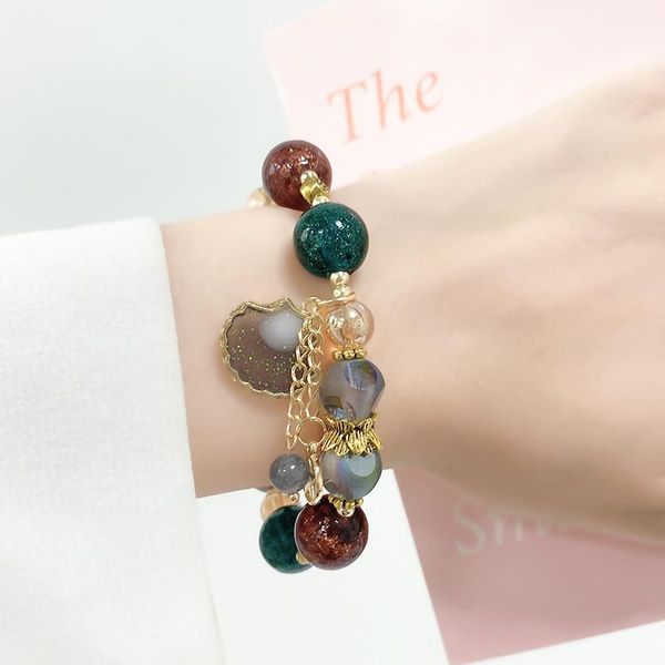 charm bracelets minar boho green red colour natural stone beaded for women handmade shell shape crystal accessories, Golden;silver
charm bracelets minar boho green red colour natural stone beaded for women handmade shell shape crystal accessories, Golden;silver