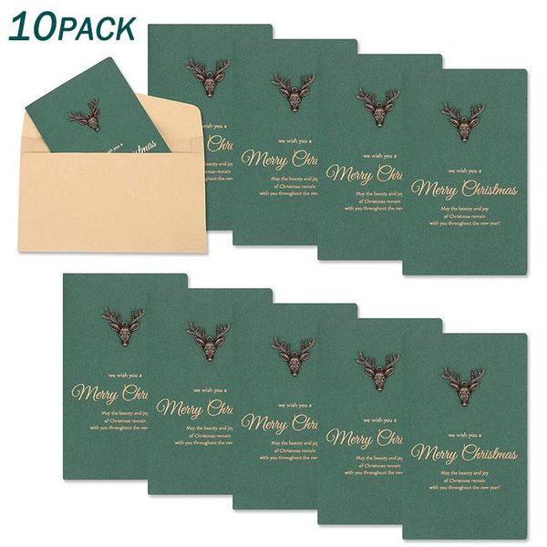 greeting cards 10pcs christmas retro green card envelope set party gift gold embossed invitations
greeting cards 10pcs christmas retro green card envelope set party gift gold embossed invitations