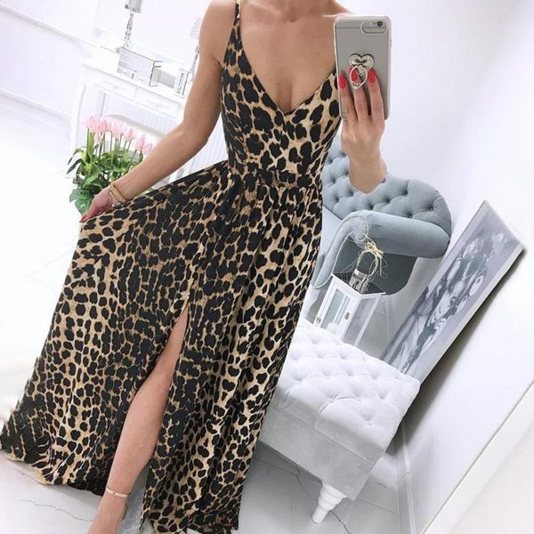casual dresses women's bohemian sling dress with spaghetti straps floral print deep v neck slit hem long party date robe femme, Black;gray
casual dresses women's bohemian sling dress with spaghetti straps floral print deep v neck slit hem long party date robe femme, Black;gray