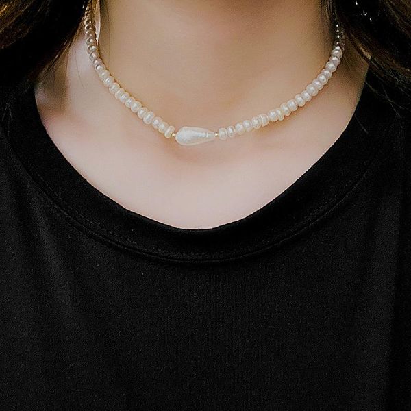 chains fashion jewelry choker necklace style elegant sweet design geometric natural freshwater pearls for women, Silver
chains fashion jewelry choker necklace style elegant sweet design geometric natural freshwater pearls for women, Silver