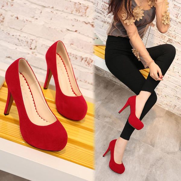 dress shoes waterproof platform night club women's single shallow mouth high heeled thin, Black
dress shoes waterproof platform night club women's single shallow mouth high heeled thin, Black