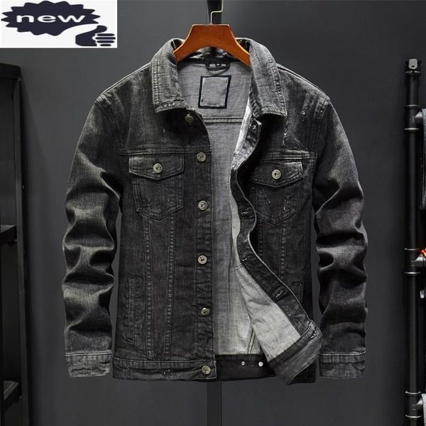 men's jackets autumn brand long sleeve single breasted lapel male denim solid slim fit mens coats plus size fashion streetwear, Black;brown
men's jackets autumn brand long sleeve single breasted lapel male denim solid slim fit mens coats plus size fashion streetwear, Black;brown