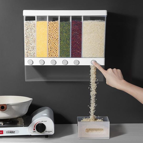 storage bottles & jars airtight dry food dispenser plastic kitchen organizer box with adjustable multi grids wall mounted sealed grain conta
storage bottles & jars airtight dry food dispenser plastic kitchen organizer box with adjustable multi grids wall mounted sealed grain conta