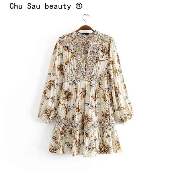 chu sau beauty boho floral print dress women holiday fashion long sleeve mini dresses female beautiful beachwear 210508, Black;gray
chu sau beauty boho floral print dress women holiday fashion long sleeve mini dresses female beautiful beachwear 210508, Black;gray