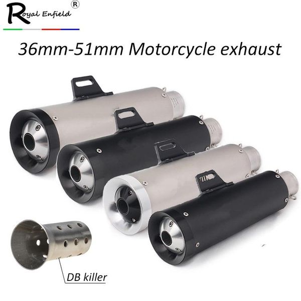 motorcycle exhaust system inlet 51mm escape for ninja 400 r6 cbr500f gsr750 r3 modified muffler db killer retro back 
motorcycle exhaust system inlet 51mm escape for ninja 400 r6 cbr500f gsr750 r3 modified muffler db killer retro back