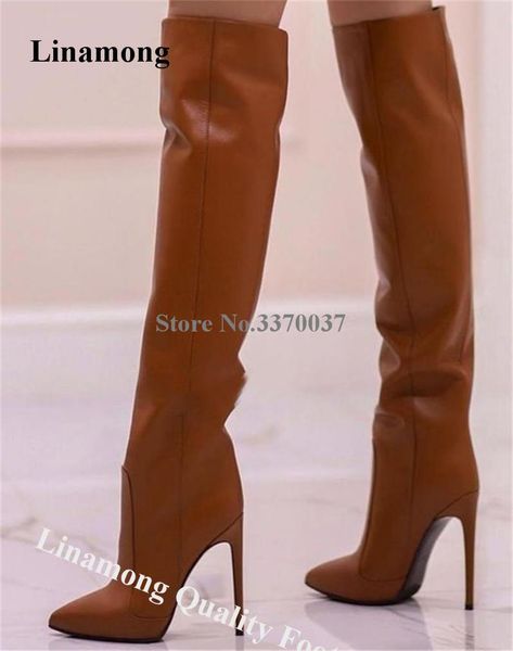 boots linamong est elegant pointed toe stiletto heel knee high brown black matte leather long slim big size
boots linamong est elegant pointed toe stiletto heel knee high brown black matte leather long slim big size