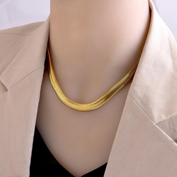 chains zj statement non tarnished gold silver color 8mm thick soft snake chain chokers stainless steel street style necklaces for women
chains zj statement non tarnished gold silver color 8mm thick soft snake chain chokers stainless steel street style necklaces for women