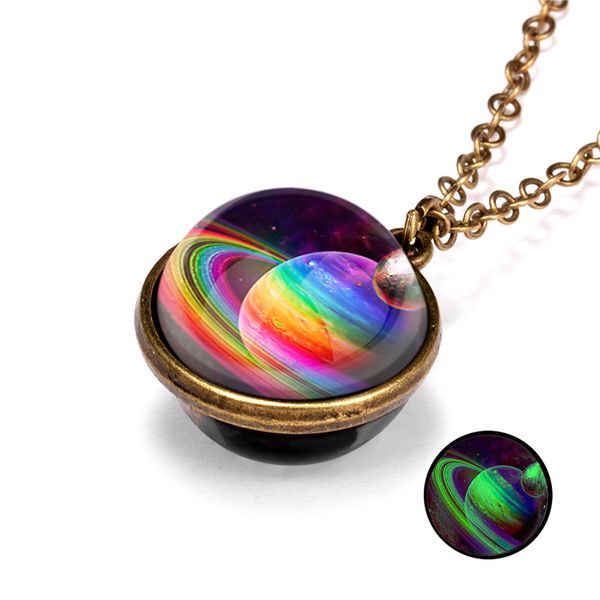 fashion universe planet glass luminous double-sided retro pendant necklace women men galaxy nebula cosmic art picture jewelry, Silver
fashion universe planet glass luminous double-sided retro pendant necklace women men galaxy nebula cosmic art picture jewelry, Silver