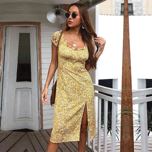 dress for women's casual floral square collar petal sleeve ladies new spring summer all match chic printed dresses 210413, Black;gray
dress for women's casual floral square collar petal sleeve ladies new spring summer all match chic printed dresses 210413, Black;gray