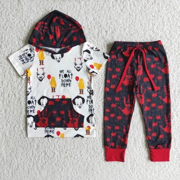 clothing sets wholesale boutique children halloween baby boy short sleeves set kids hoodie pocket shirt red pants fashionable outfit, White
clothing sets wholesale boutique children halloween baby boy short sleeves set kids hoodie pocket shirt red pants fashionable outfit, White