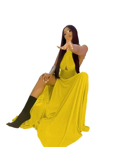 casual dresses women summer 2021 black girl sweet yellow halter hollow out high waist boho holiday party and club robe vestidos, Black;gray
casual dresses women summer 2021 black girl sweet yellow halter hollow out high waist boho holiday party and club robe vestidos, Black;gray