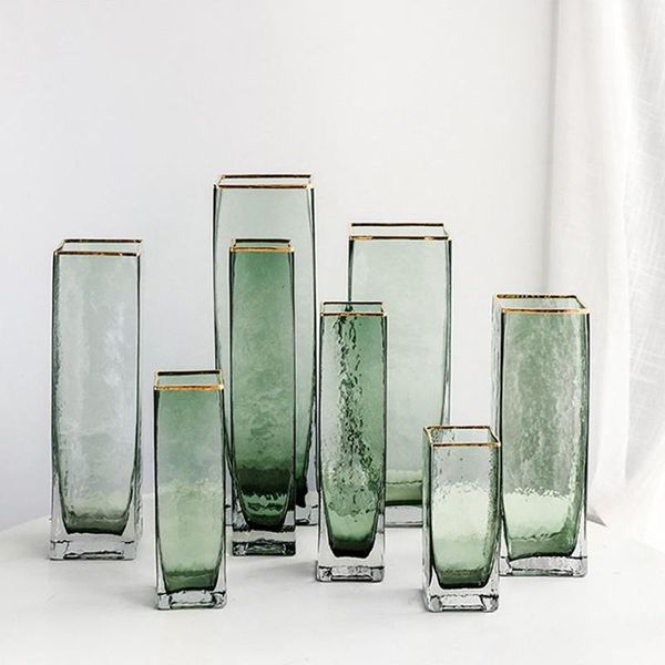 vases nordic creative gold rim glass vase green transparent square hydroponic flower deskhome decoration accessories
vases nordic creative gold rim glass vase green transparent square hydroponic flower deskhome decoration accessories