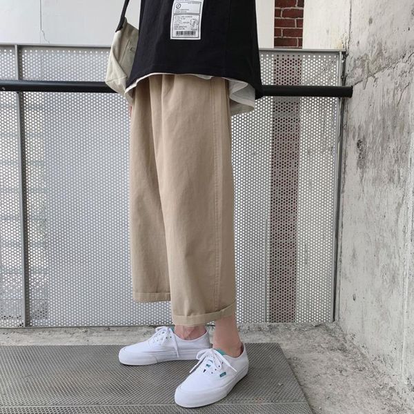 spring and autumn youth loose solid color simple straight pants fashion casual all-match cropped men's, Black
spring and autumn youth loose solid color simple straight pants fashion casual all-match cropped men's, Black