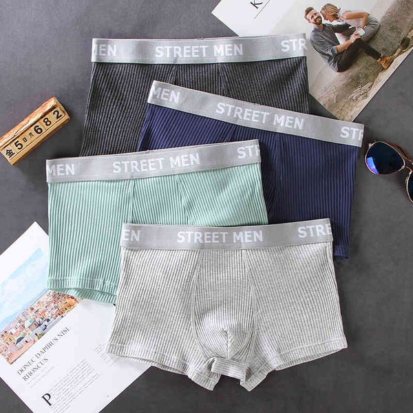 men's underwear boxers pure cotton thread pit strip youth personality trend loose breathable boxer shorts, Black;white
men's underwear boxers pure cotton thread pit strip youth personality trend loose breathable boxer shorts, Black;white