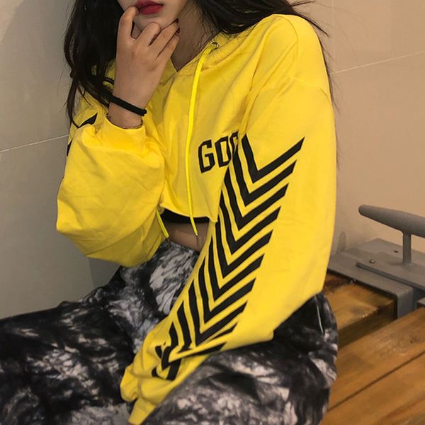 Yellow Letter Chest Printed Long Sleeve Baggy Cropped Drawstring Hoodie, White
Yellow Letter Chest Printed Long Sleeve Baggy Cropped Drawstring Hoodie, White