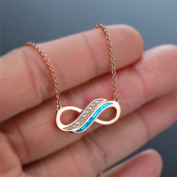 pendant necklaces blue fire opal infinity white zircon for women gold/rose gold birthstone necklace female lock chain gift, Silver
pendant necklaces blue fire opal infinity white zircon for women gold/rose gold birthstone necklace female lock chain gift, Silver