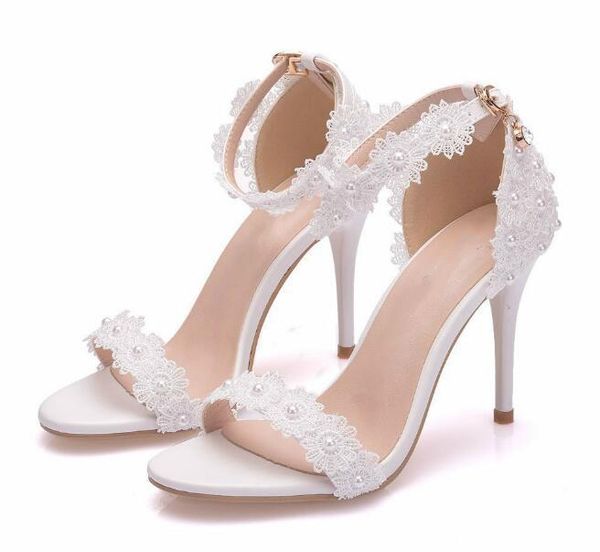 women sandals 9cm high heels bridesmaid shoes woman buckle wedding lace flower thin heel fish mouth roman, Black
women sandals 9cm high heels bridesmaid shoes woman buckle wedding lace flower thin heel fish mouth roman, Black