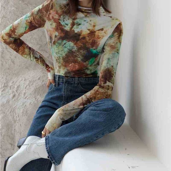 women's t-shirt tie dye abstraction print long sleeve women tshirt turtleneck bodycon t shrit fall tee alternative fashio 1pta, White
women's t-shirt tie dye abstraction print long sleeve women tshirt turtleneck bodycon t shrit fall tee alternative fashio 1pta, White