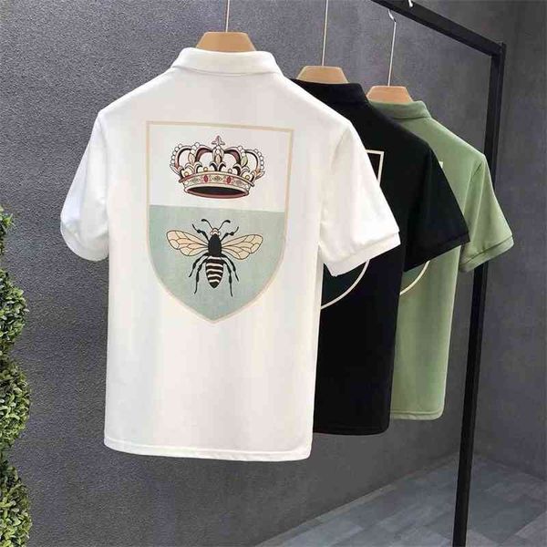 high end half 2021 summer new polo shirt fashion brand short sleeve youth personality men's collar t-shirt, White;black
high end half 2021 summer new polo shirt fashion brand short sleeve youth personality men's collar t-shirt, White;black