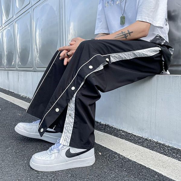 men's pants 2021 summer slacks trend straight cut plaid breasted sweatpants, Black
men's pants 2021 summer slacks trend straight cut plaid breasted sweatpants, Black