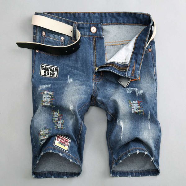 ripped men denim shorts summer broek gat disturbed bermuda male stretch knee tightness vintage, Blue
ripped men denim shorts summer broek gat disturbed bermuda male stretch knee tightness vintage, Blue
