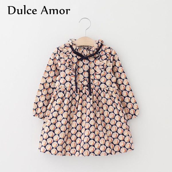 girl's dresses dulce amor girls dress casual princess 2021 spring full sleeve ruched print with neck bow baby girl clothes, Red;yellow
girl's dresses dulce amor girls dress casual princess 2021 spring full sleeve ruched print with neck bow baby girl clothes, Red;yellow