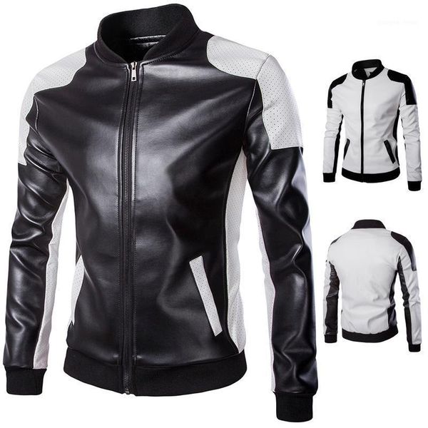 men's down & parkas 2021 spring and autumn stand collar leather clothes trend black white color matching large casual coat
men's down & parkas 2021 spring and autumn stand collar leather clothes trend black white color matching large casual coat