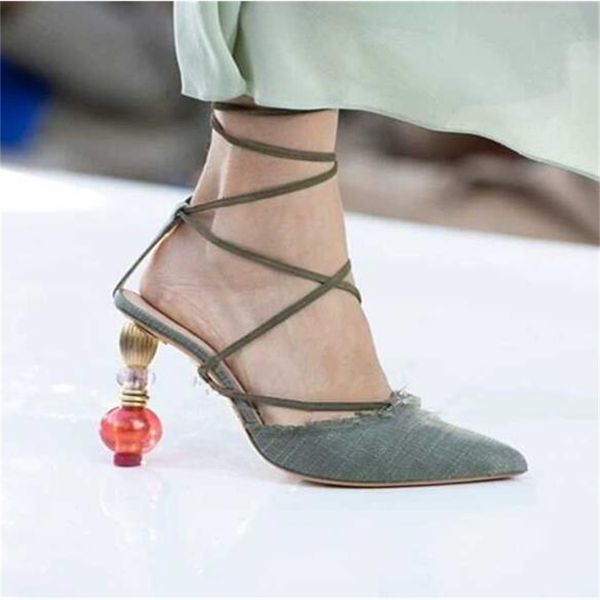 dress shoes canvas cloth high heel ankle strappy 9cm asymmetrical strange pointed toe slingbacks wp69, Black
dress shoes canvas cloth high heel ankle strappy 9cm asymmetrical strange pointed toe slingbacks wp69, Black