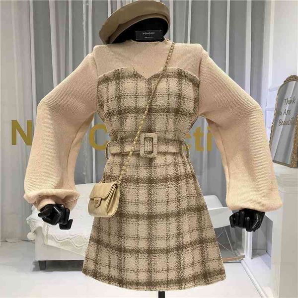 casual dresses fashion autumn and winter elegant knitted stitching plaid woolen women's fake two piece basic a line dress, Black;gray
casual dresses fashion autumn and winter elegant knitted stitching plaid woolen women's fake two piece basic a line dress, Black;gray